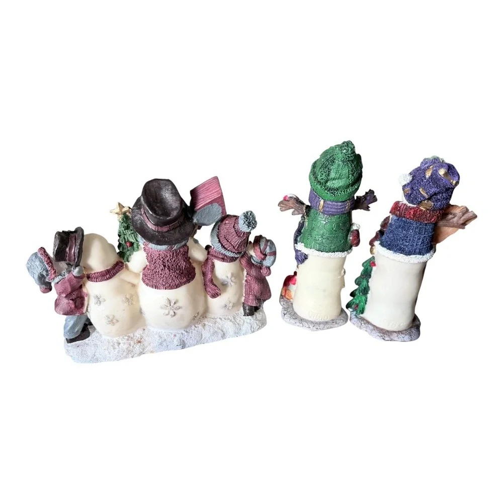Vintage Snowman Figurine Lot Cornerstone Creations‎ Winter Christmas Decor 12pc